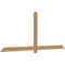 Ekena Millwork Eugene Smooth Timber Gable Bracket, Western Red Cedar, 84"W x 35"H x 1 1/2"D x 3 1/2"F, 10/12 Pitch GBW084X35X0204EUG00SWR - alternate 2